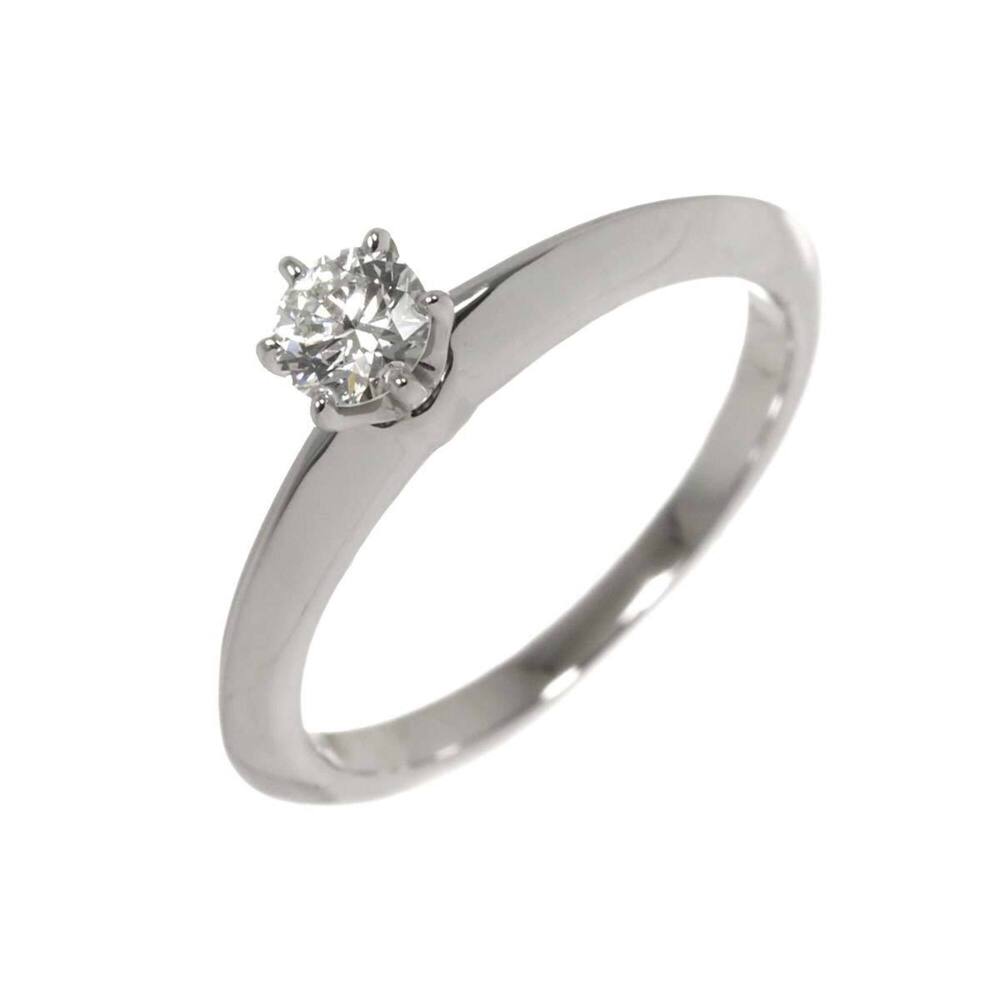 Tiffany & Co. Solitaire Diamond Ring, 0.18ct G VS2 3EX, Platinum.